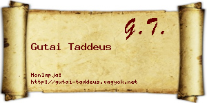 Gutai Taddeus névjegykártya
